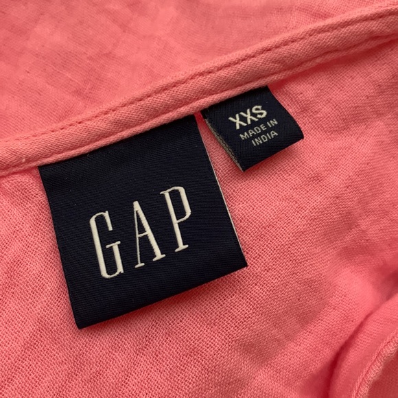 GAP Pink Gauze Mini Dress Ruffles Breezy Summer XXS - Picture 7 of 9